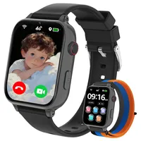 Smartwatch Kinder GPS und Telefon, 4G Uhr Smart Watch Kids mit Videoanruf Anruffunktion Voice Chat WiFi SOS Spiel Wecker Schulmodus, Geschenk Kinderuhr für Kinder Jungen Mädchen 4-12 Jahren, Schwarz