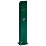 Proregal Kombiascher Standsäule für Außenbereich HxBxT 115 x 18 x 15 cm Verzinkter Stahl Grün