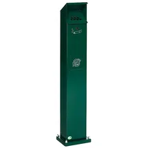 Proregal Kombiascher Standsäule für Außenbereich HxBxT 115 x 18 x 15 cm Verzinkter Stahl Grün