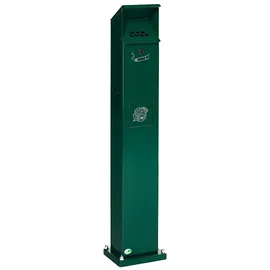 Proregal Kombiascher Standsäule für Außenbereich HxBxT 115 x 18 x 15 cm Verzinkter Stahl Grün