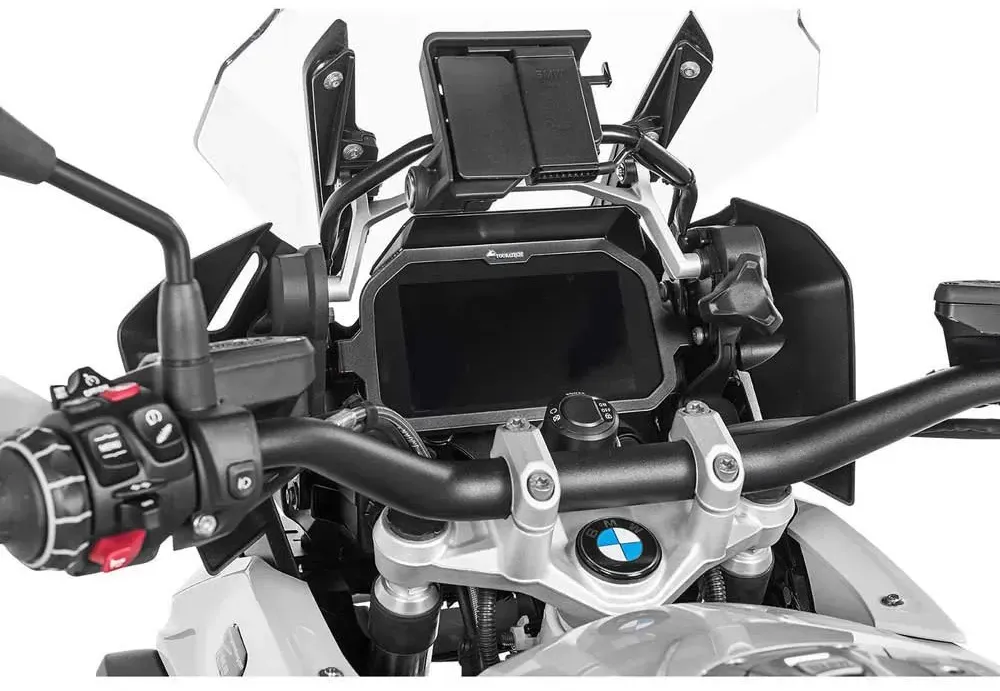 Touratech Bmw R1250gs/r1250gs Adv2017 Stainless Steel With Sun Visor Diebstahlsichere Drehzahlmesser-stützabdeckung - Black - One Size