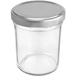 25er Set Sturzglas 230 ml HOCH To 66 silberner Deckel incl. Diamant Gelierzauber Rezeptheft
