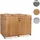 Mendler Mülltonnenbox HWC-H74 126 x 158 x 98 cm braun