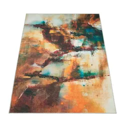 Teppich PACO HOME "Marseille 935", bunt (mehrfarbig), B:160cm H:4mm L:220cm, Polyester, Teppiche, Kurzflor, modernes abstraktes Design
