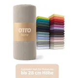 OTTO home Spannbettlaken Blackberry Single-Jersey 160 x 200 cm taupe