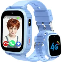 4G Smartwatch Kinder, Kinder Smartwatch mit GPS und Telefon, HD Videoanruf, SOS, Schulmodus, Spiel, Wecker, Smart Watch mit SIM, Wasserdicht Kinder... - Blau