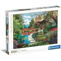 CLEMENTONI 39513 Fuji Garten – Puzzle 1000 Teile, Geschicklichkeitsspiel für die ganze Familie, buntes Legespiel, Erwachsenenpuzzle ab 14 Jahren