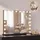 deluke Schminkspiegel DORA mit Licht und Bluetooth 80x14x62cm, Metall, Schwarz Hollywood Speigel Kosmetikspiegel Make-Up-Spiegel