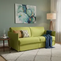 2-sitzer Schlafsofa Trovo, Abnehmbar, Stauraum Made In Italy, Klappöffnung, 180x95 Cm Grün