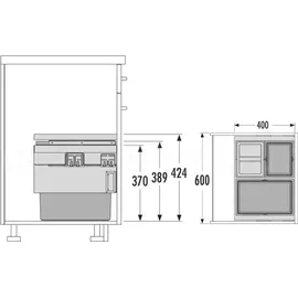 HAILO Abfalltrennsystem 3608631 Cargo Synchro 600 54