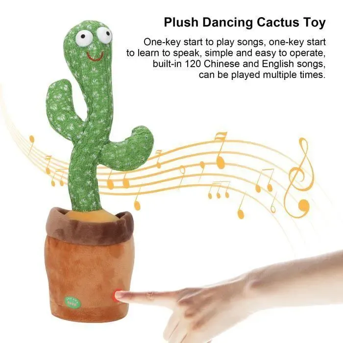 YES SHOP-STORY - CACTUS GRINGO : Peluche Cactus qui Danse, Chante et Répète Excellent