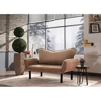 Evila Schlafsofa in Hellbraun - (B)150 x (H)70 x (T)65 cm