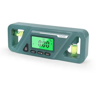 HINAA Digitaler Winkelmesser mit magnetischer Basis – präzise Messung digitaler Winkel- und Füllstandsanzeige und Winkelmesser mit LCD und Hintergrundbeleuchtung für Holzbearbeitung und Gebäude