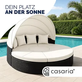 CASARIA Polyrattan Sonneninsel schwarz