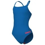 Arena Mädchen Badeanzug TEAM SWIMSUIT CHALLENGE SOLID 004765-800 140 - Blue River - 140