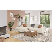 Cotta Ecksofa Komaris, Ecksofa, wahlweise mit RGB-LED-Beleuchtung und Bettfunktion/Bettkasten, weiß