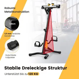 Costway Arm und Beintrainer Pedaltrainer, heimtrainer Fahrrad Mini Stepper Fitnessbike, 9 stufig verstellbar & 53 x 43 x 73-102 cm, ideal für Senioren,