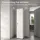 home collective Schmaler Mehrzweckschrank 40 x 35 x 184 cm Weiß
