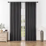 Joydeco Schlaufenvorhang Thermo Vorhang H 225 x B 140,Winter Blickdichte Vorhänge Schlaufengardinen Verdunkelungsvorhang Curtains Thermo Vorhang Kälteschutz Schlafzimmer Wohnzimmer,2 Stück Grau