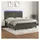 vidaXL Boxspringbett mit Matratze & LED Dunkelgrau 180x200 cm Samt