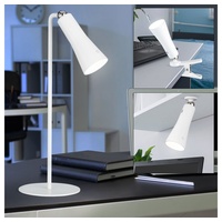 ETC Shop LED Akku Schreibtischlampe dimmbar Wandleuchte Klemmstrahler Taschenlampe,