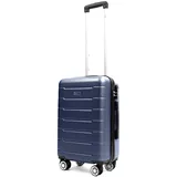 Easy Move ABS Hartschalenkoffer - Reisekoffer mit 360° Rädern, Zahlen-Schloss -, Hartschalenkoffer, Luggage, Trolley Koffer (Dark Blue, Medium 54cm)