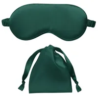 Schlafmaske Frauen Damen, Seide super weiche Augenmaske Augenschirm, Lichtblockierende Schlafmasken für Reisen, Nickerchen, Hause (Grün)
