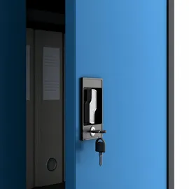 Jan Nowak Jan II Aktenschrank 185 x 115 x 40 cm Anthrazit-Blau