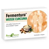aura natura Fermentura Weisse Curcuma Ingwer & Curcuma Extrakt mit Zink & Biotin Kapseln 30 St.