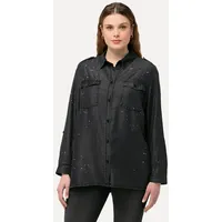 Ulla Popken Bluse in grey denim | 54-56