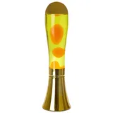 balvi Lavalampe Magma Golden Farbe Original und Spaß Lampe Lava Modernes Dekorationselement Aluminium