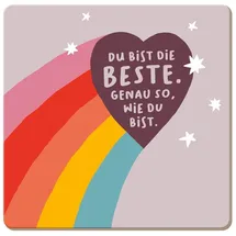 Grafik  Werkstatt Getränkeuntersetzer Korkuntersetzer Du bist die Beste.