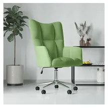 vidaXL Relaxsessel Hellgrün Samt 61 x 69 x 69 cm Grün mit Rollen