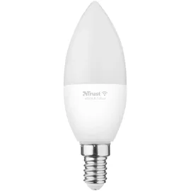 Trust E14 DUO-PACK LED RGBCW CANDLE WiFi Smarte WiFi LED-Lampe, weiß und farbig, Fassung E14, von Ihrem Smartphone/Tablet zu steuern