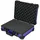 HMF 15502-05 Transportkoffer mit Rasterschaumstoff, Universalkoffer, 39 x 29 x 12 cm, Blau