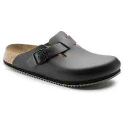 Clog Boston Super Grip, Naturleder, schwarz, Weite normal, Größe 35 - schwarz