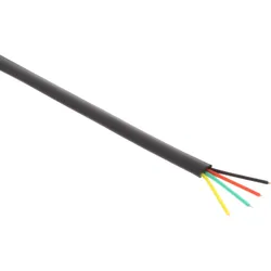InLine Modularkabel - 4adrig Flachband schwarz - 100m Ring
