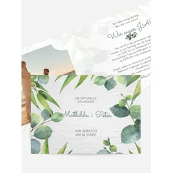 Hochzeitseinladung selbst gestalten mit Spruch und Fotos im Onlinedesigner bei Meine-Kartenmanufaktur.de
