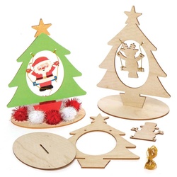 Weihnachtsbaum Holz Schaukel Bastelsets  (pro Set 4) Bastelaktivitäten zu Weihnachten