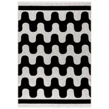 mazovia Teppich Zweiseitiger Schwarz-weiß Modern Abstrakt, Geometrisch - Wohnzimmer, Schlafzimmer, Esszimmer, Büro - Kurzflor Rechteckig Oeko-TEX® Zertifikat Weich - 160 x 200 cm