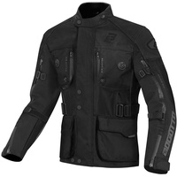 Bogotto Explorer-Z wasserdichte Motorrad Leder- / Textiljacke, schwarz, Größe L