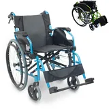Mobiclinic Mobiclinic®, Rollstuhl, Bolonia, Aluminium, Faltbar und leicht, Klappbare geteilte rückenlehne, Abnehmbare fußstütze, Armlehnen, Für erwachsene, Blau
