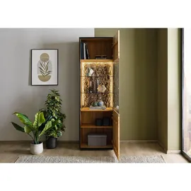 MASSIVMOEBEL24.DE Vitrine STARNBERG 65 x 45 x 201 cm Beige