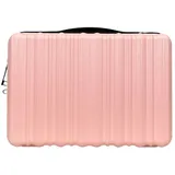 SIGN Reisekoffer ABS Koffer Trolley Hartschale pink-metallic-Beautycase - Rosa