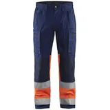 Blåkläder Blaklader 155118118953D88 High Vis-Hose mit Stretch, Marineblau/Orange, Größe D88