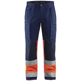 Blåkläder Blaklader 155118118953D88 High Vis-Hose mit Stretch, Marineblau/Orange, Größe D88