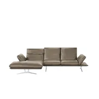 KOINOR Ecksofa Echtlederbezug Francis , braun , Maße (cm): B: 164 H: 93 T: 92