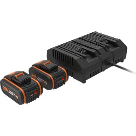 Worx Akku Power Share 20V WA3611 2 x 4,0 Ah inkl. Doppelladegerät
