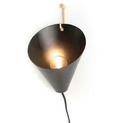Wandleuchte Aya schwarz - Anderes Metall Amadeus 18.5x17.5 cm