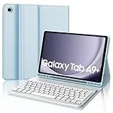 AVNICUD Tastatur für Samsung Galaxy Tab A9 Plus 2023 11", Samsung Tab A9 Plus Hülle mit Tastatur Magnetische Abnehmbarer QWERTZ Deutsches Tastatur für Galaxy Tab А9+ 2023, Blau